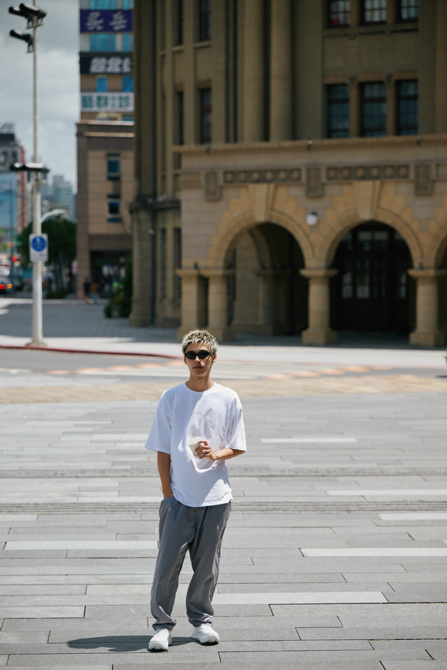 SEIZE - WIDE TAPERED SAROUEL PANTS - TITANIUM GREY