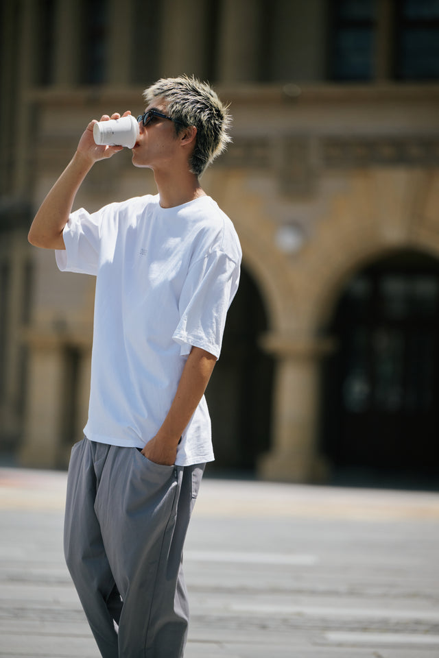 SEIZE - WIDE TAPERED SAROUEL PANTS - TITANIUM GREY