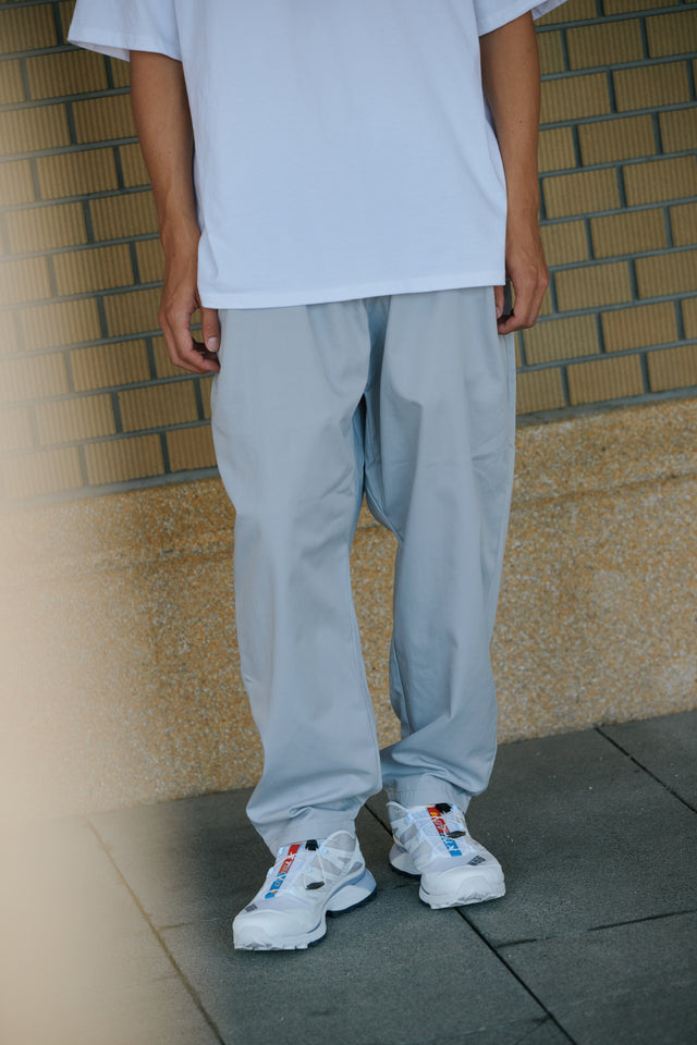 SEIZE - WIDE TAPERED SAROUEL PANTS - FROST GREY