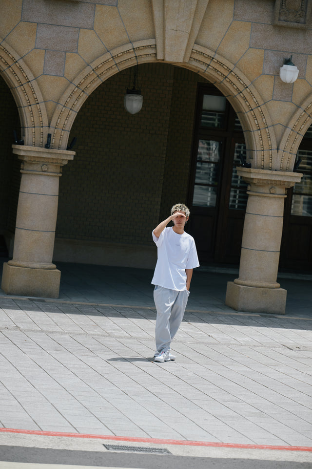 SEIZE - WIDE TAPERED SAROUEL PANTS - FROST GREY