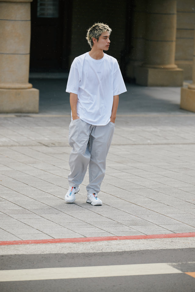 SEIZE - WIDE TAPERED SAROUEL PANTS - FROST GREY