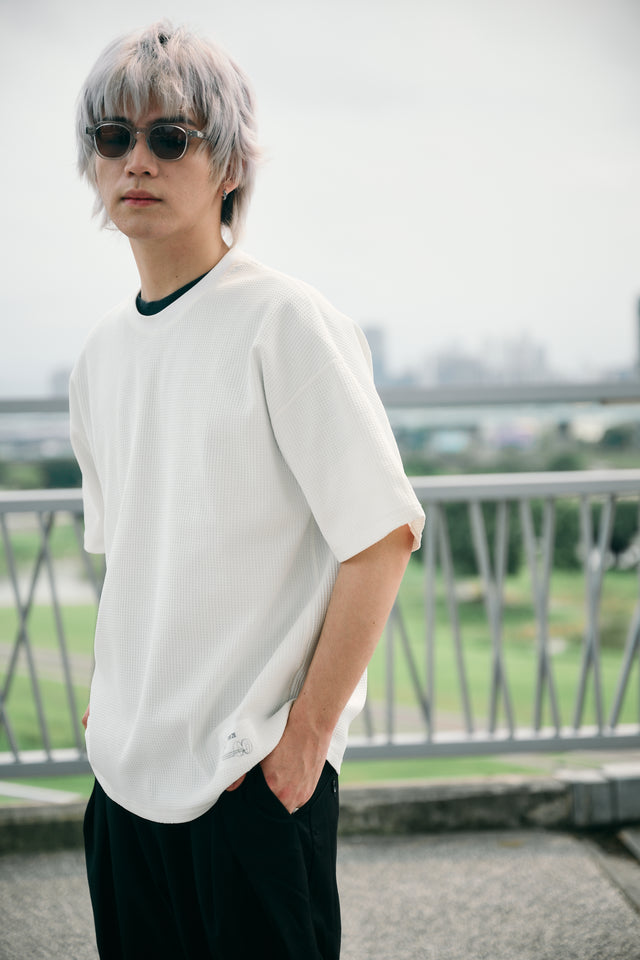 SEIZE - LIGHT WAFFLE S/S TEE - BLANK