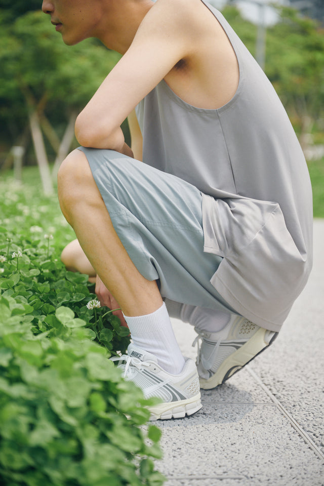 SEIZE BASIC - TECH TANK TOP - TAUPE GREY