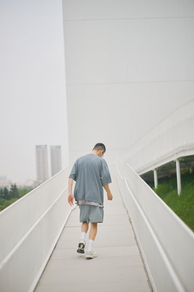 SEIZE - TECH 2 TUCK BOARD SHORTS - CLOUD GREY