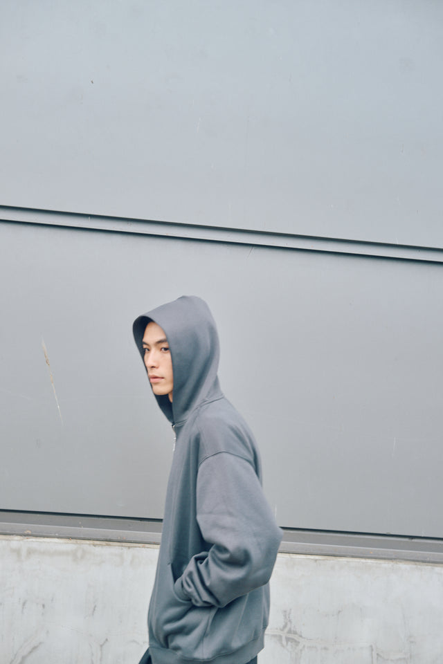SEIZE - ANTISTATIC HALF ZIP OVERSIZED HOODIE - GRAPHITE