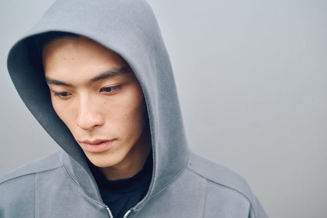 SEIZE - ANTISTATIC HALF ZIP OVERSIZED HOODIE - GRAPHITE