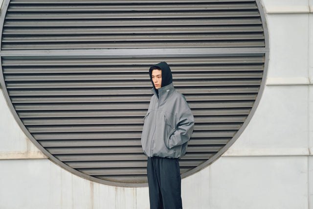 SEIZE - ANTISTATIC HALF ZIP OVERSIZED HOODIE - VOID BLACK