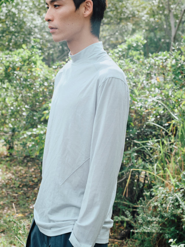 SEIZE - MERINO WOOL MOCK NECK - ICE
