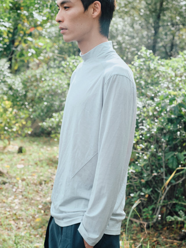SEIZE - MERINO WOOL MOCK NECK - ICE
