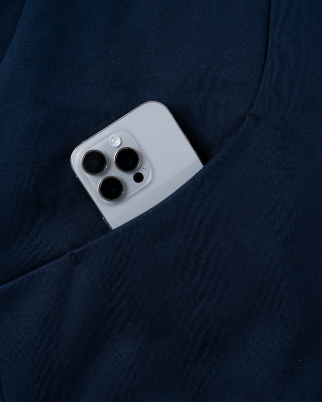 SEIZE - ANTISTATIC HALF ZIP OVERSIZED HOODIE - OCEAN CURRENT