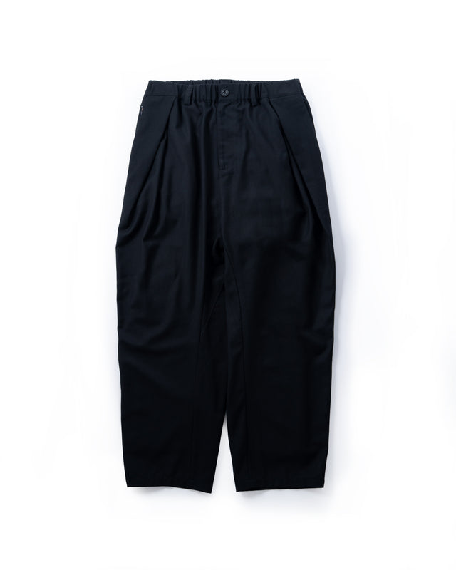 SEIZE - TWILL SUITING BALLOON PANTS - NOIR GLOSS
