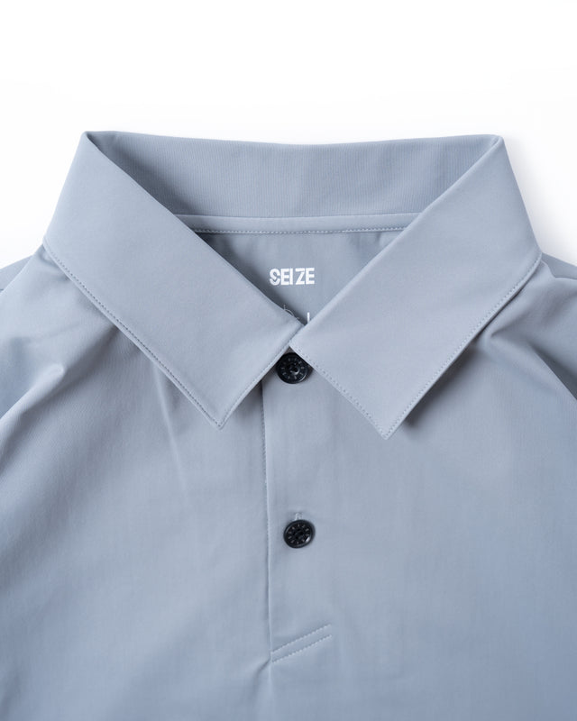 SEIZE - POLYFELX UNI-FORM POLO SHIRT - SILVER MIST