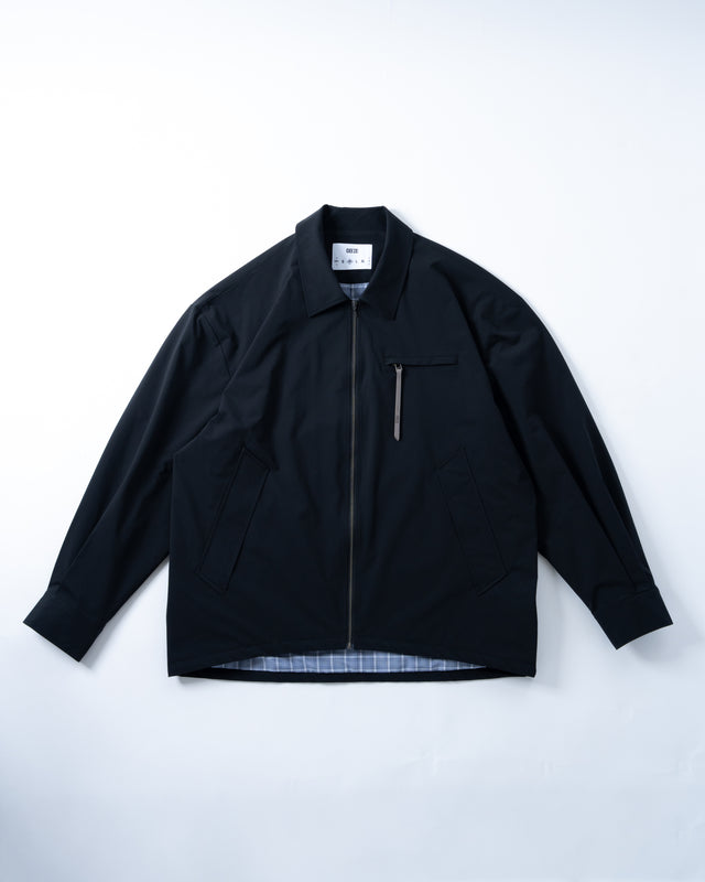 SEIZE - SOLOTEX TWILL DRAWCORD BLOUSON - DARK MIST