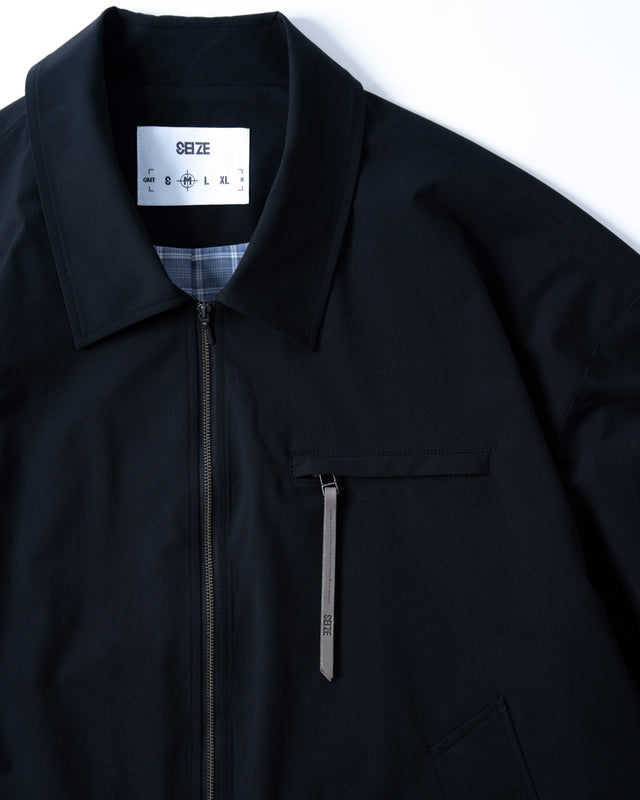 SEIZE - SOLOTEX TWILL DRAWCORD BLOUSON - DARK MIST