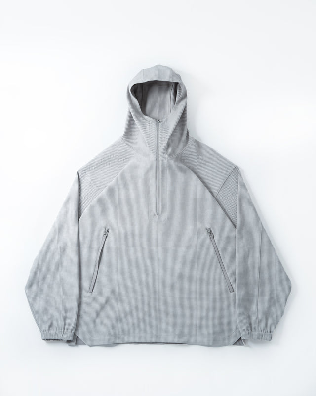 SEIZE - WAFFLE HALF ZIP PULLOVER - LIGHT SLATE