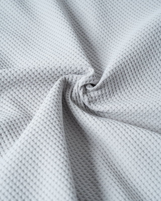 SEIZE - WAFFLE HALF ZIP PULLOVER - LIGHT SLATE