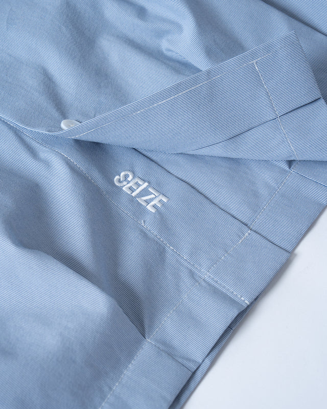 SEIZE - PINSTRIPES BALLOON SHIRT - CLOUD BREEZE
