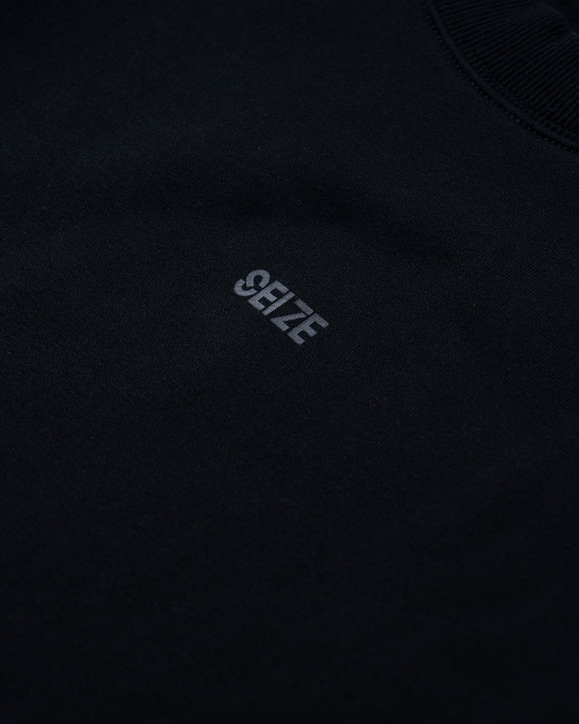 SEIZE - ANTISTATIC LOOSE FIT SWEAT CREW - CORE BLACK