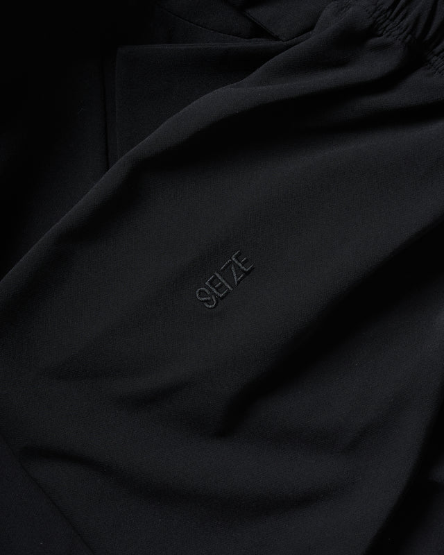 SEIZE - STAND COLLAR MAGNETIC LONG SHIRT - MATTE BLACK