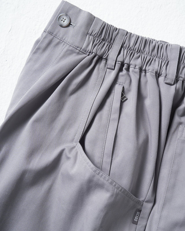 SEIZE - WIDE TAPERED SAROUEL PANTS - TITANIUM GREY