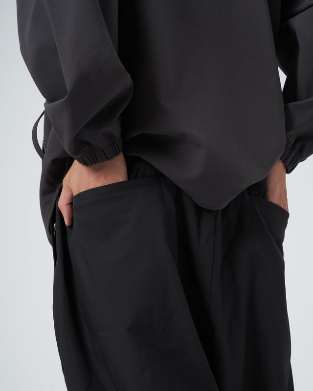 SEIZE - WIDE UNFETTERED DAILY TAPERED PANTS - MIDNIGHT BLACK