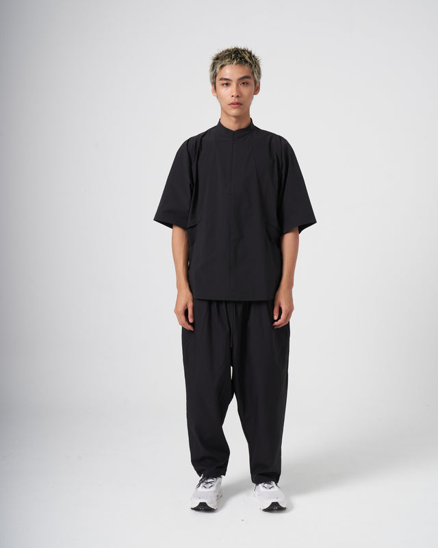 SEIZE - WIDE UNFETTERED DAILY TAPERED PANTS - MIDNIGHT BLACK