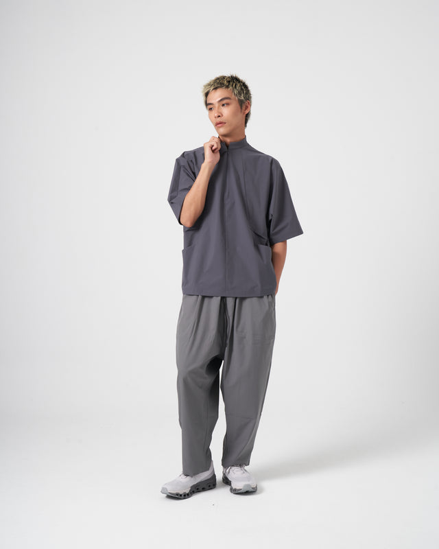 SEIZE - WIDE UNFETTERED DAILY TAPERED PANTS - JERSEY GREY