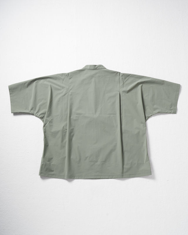 SEIZE - TECH SOLOTEX 2WAY HALF ZIP SHIRT - SAGE GREEN