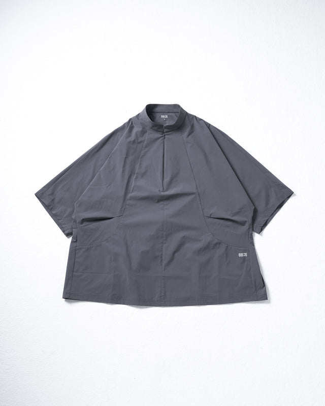 SEIZE - TECH SOLOTEX 2WAY HALF ZIP SHIRT - MOON GREY