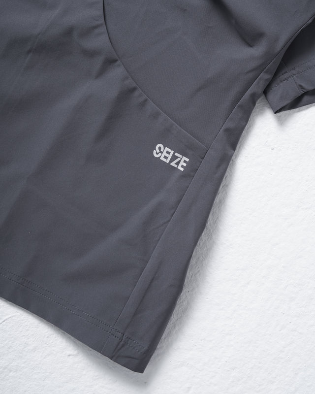 SEIZE - TECH SOLOTEX 2WAY HALF ZIP SHIRT - MOON GREY