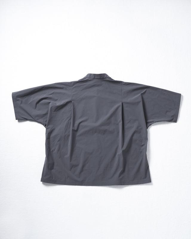 SEIZE - TECH SOLOTEX 2WAY HALF ZIP SHIRT - MOON GREY