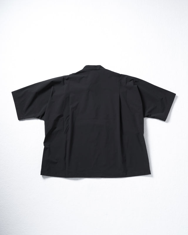 SEIZE - TECH SOLOTEX 2WAY HALF ZIP SHIRT - IRON BLACK