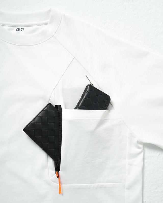 SEIZE - FUNCTIONAL POCKET TEE - MOON WHITE