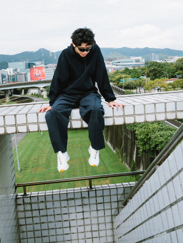 SEIZE - WAFFLE HALF ZIP PULLOVER - METRO OCEAN