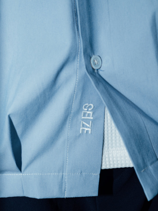 SEIZE - PINSTRIPES BALLOON SHIRT - CLOUD BREEZE