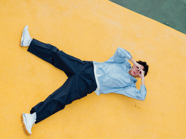 SEIZE - PINSTRIPES BALLOON SHIRT - CLOUD BREEZE