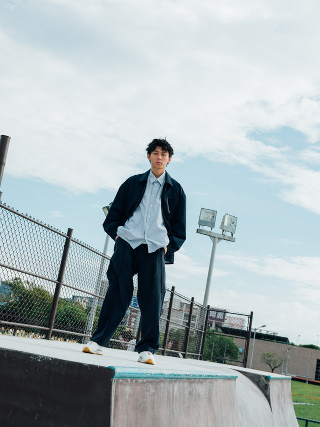 SEIZE - SOLOTEX TWILL DRAWCORD BLOUSON - DEEP MARINE