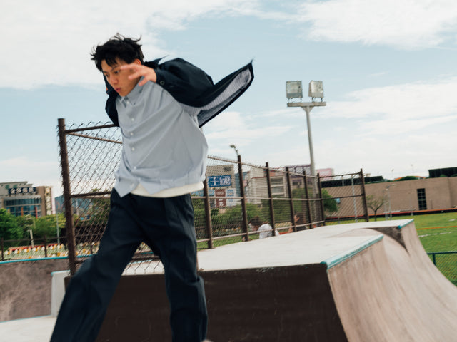 SEIZE - SOLOTEX TWILL DRAWCORD BLOUSON - DEEP MARINE