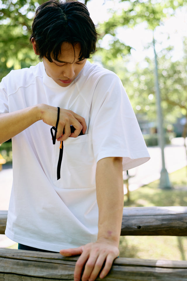 SEIZE - FUNCTIONAL POCKET TEE - MOON WHITE