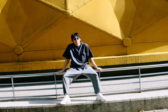 SEIZE - WIDE UNFETTERED DAILY TAPERED PANTS - JERSEY GREY