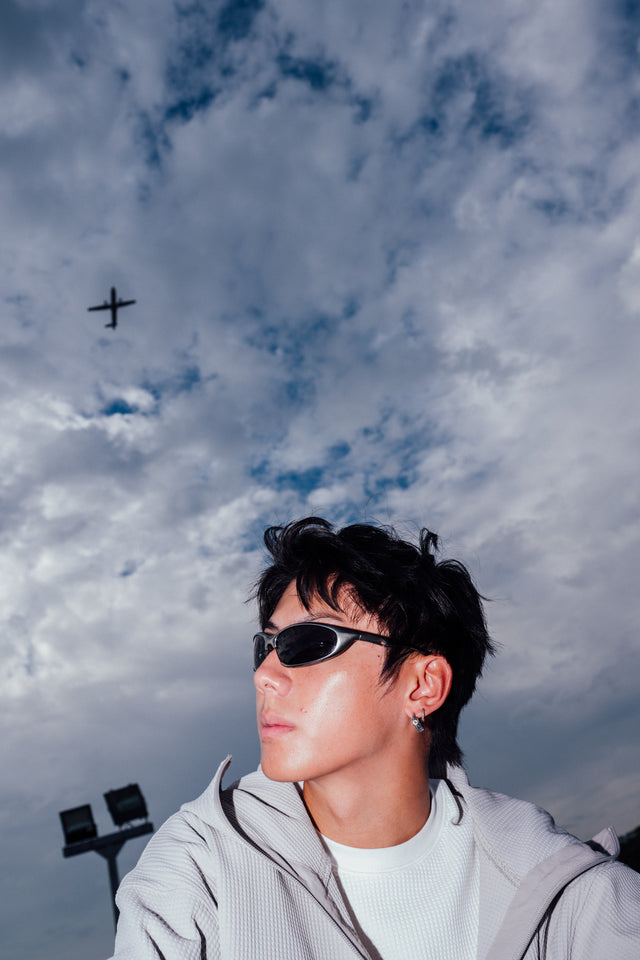 SEIZE - WAFFLE HALF ZIP PULLOVER - LIGHT SLATE