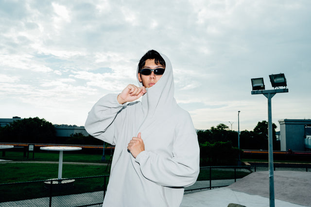 SEIZE - WAFFLE HALF ZIP PULLOVER - LIGHT SLATE