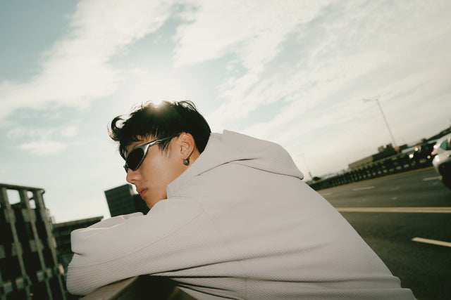 SEIZE - WAFFLE HALF ZIP PULLOVER - LIGHT SLATE