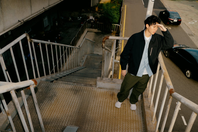 SEIZE - SOLOTEX TWILL DRAWCORD BLOUSON - DARK MIST