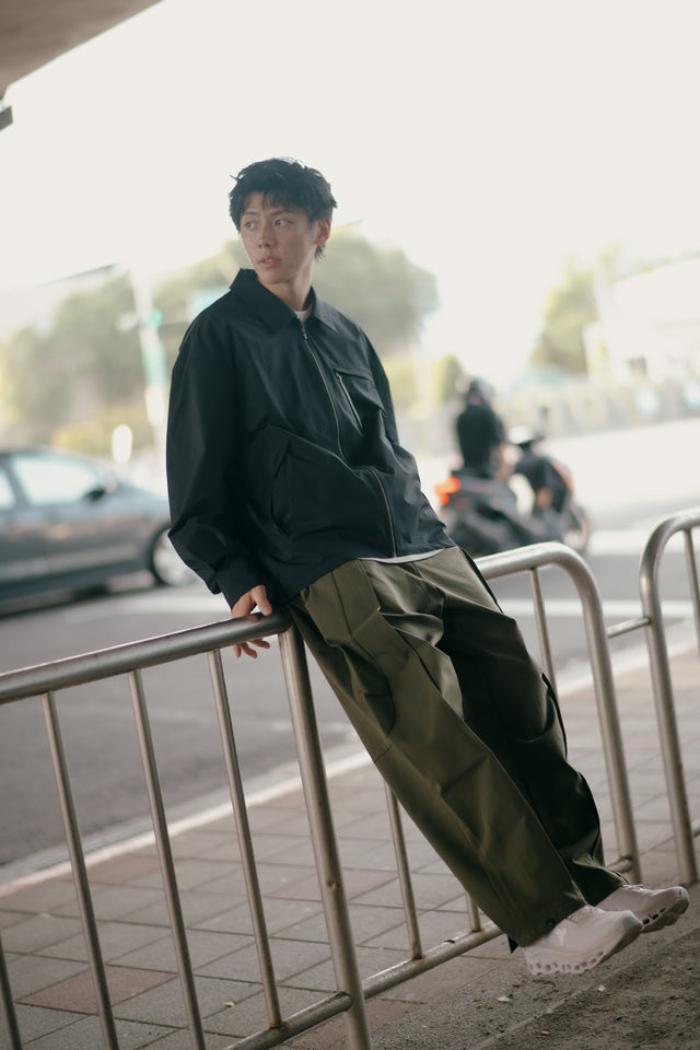 SEIZE - SOLOTEX TWILL DRAWCORD BLOUSON - DARK MIST