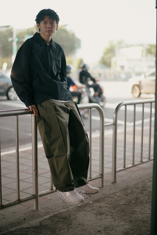 SEIZE - SOLOTEX TWILL DRAWCORD BLOUSON - DARK MIST