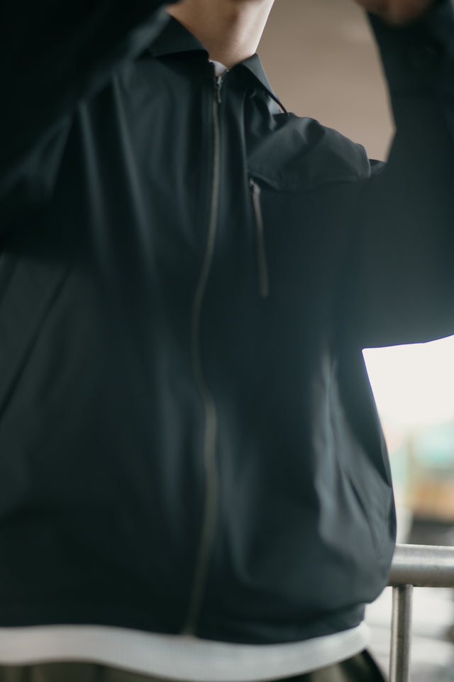 SEIZE - SOLOTEX TWILL DRAWCORD BLOUSON - DARK MIST