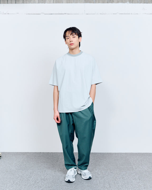 SEIZE - TWILL SUITING BALLOON PANTS - AQUA
