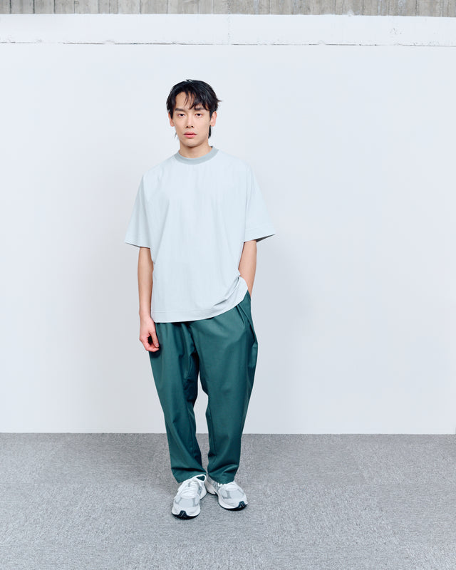 SEIZE - TWILL SUITING BALLOON PANTS - AQUA