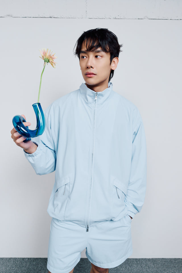 SEIZE - GRIDFLOW TILITY SHELL JACKET - GLACIER STREAM